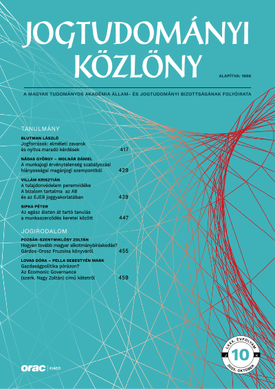 Jogtudományi Közlöny