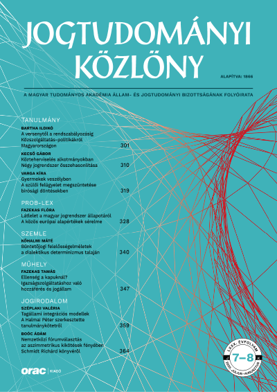 Jogtudományi Közlöny