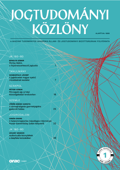 Jogtudományi Közlöny