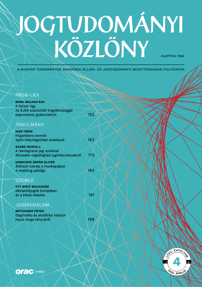 Jogtudományi Közlöny