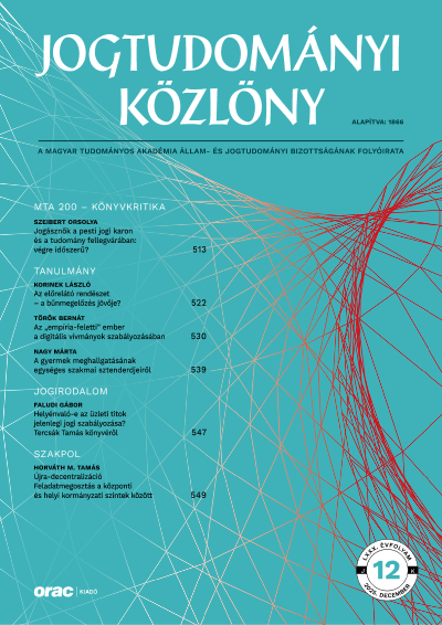 Jogtudományi Közlöny